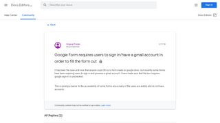 
                            7. Google Form requires users to sign in/have a gmail account in ...