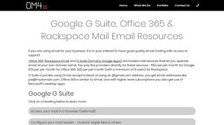 
                            11. Google G Suite, Office 365 & Rackspace Mail Email Resources | OM4