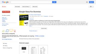 
                            9. Google Glass For Dummies