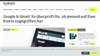 
                            9. Google & Gmail: So überprüft Ihr, ob jemand auf Euer Konto ... - Curved