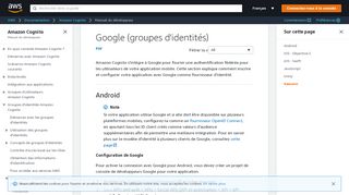 
                            1. Google (groupes d'identités) - Amazon Cognito - AWS Documentation