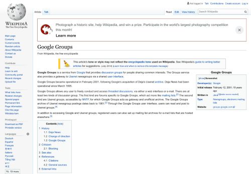 
                            4. Google Groups - Wikipedia