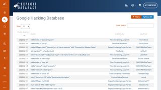 
                            3. Google Hacking Database (GHDB) - Exploit Database