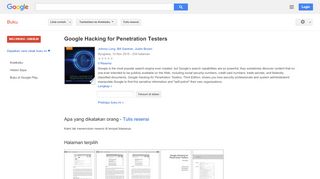 
                            10. Google Hacking for Penetration Testers - Hasil Google Books