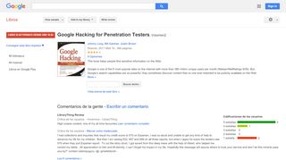 
                            12. Google Hacking for Penetration Testers - Resultado de Google Books