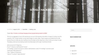 
                            1. Google Hacking Master List | David Kehr Webdesign