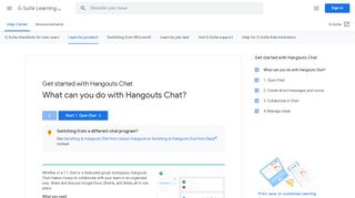 
                            9. Google Hangouts Chat: Get Started | Learning Center | G Suite