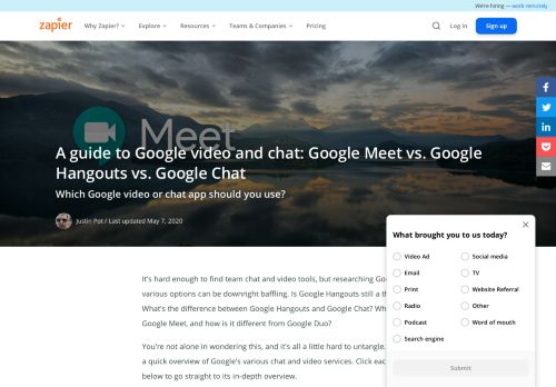
                            12. Google Hangouts Meet and Chat: Everything You Need to Know - Zapier