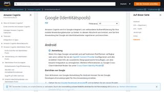
                            6. Google (Identitätspools) - Amazon Cognito