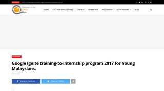 
                            10. Google Ignite training-to-internship program 2017 for Young ...