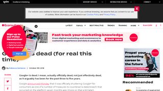 
                            13. Google+ is dead (for real this time) – Econsultancy