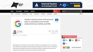 
                            13. Google is having issues with account sign-in ... - Android Police