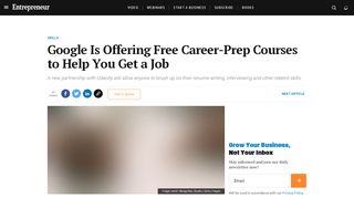 
                            13. Google Is Offering Free Career-Prep Courses to Help You Get a Job