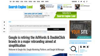 
                            12. Google is retiring the AdWords & DoubleClick brands in a major ...
