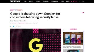 
                            12. Google is shutting down Google+ for consumers following security ...