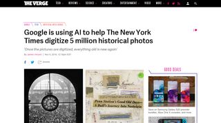 
                            13. Google is using AI to help The New York Times digitize 5 million ...