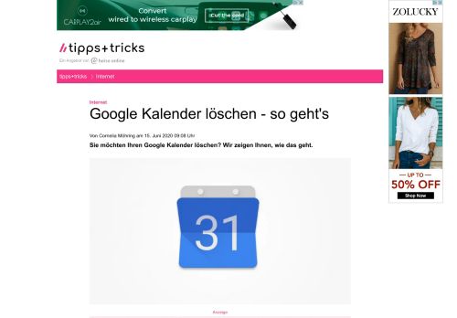 
                            7. Google Kalender löschen - so geht's - Heise