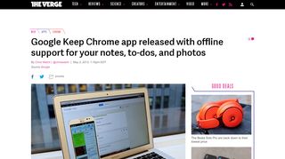 
                            6. Google Keep Chrome app released with offline support for ...