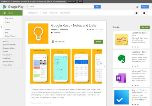 
                            3. Google Keep - notas e listas – Apps no Google Play