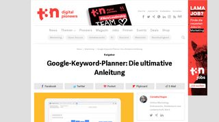 
                            9. Google-Keyword-Planner: Die ultimative Anleitung | t3n – digital ...
