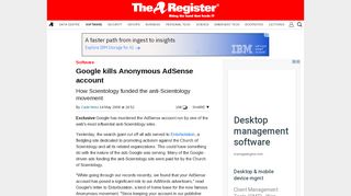 
                            7. Google kills Anonymous AdSense account • The ... - TheRegister .co.uk