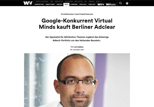 
                            9. Google-Konkurrent Virtual Minds kauft Berliner Adclear | W&V