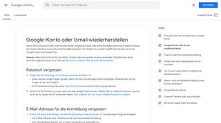 
                            1. Google-Konto oder Gmail wiederherstellen - Google-Konto-Hilfe