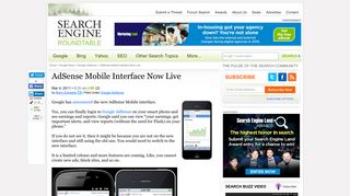 
                            12. Google Launches Mobile AdSense Interface