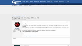 
                            1. Google loggt sich immer aus (Chrome 69) | ComputerBase Forum