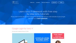 
                            11. Google Login for Ionic 4 - Ionic Templates