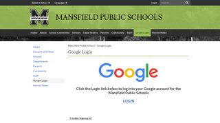 
                            7. Google Login - Mansfield Public School