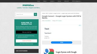 
                            9. Google Login System with PHP and MySQL - PHPHive