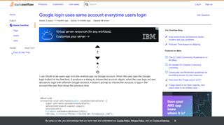 
                            4. Google login uses same account everytime users login - Stack Overflow