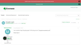 
                            5. Google Login - Web Client - Evernote User Forum