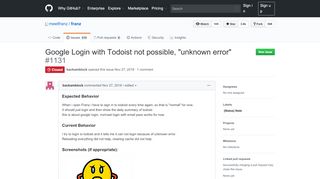 
                            6. Google Login with Todoist not possible, 