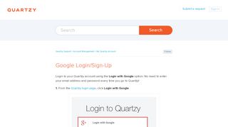 
                            4. Google Login/Sign-Up – Quartzy Support