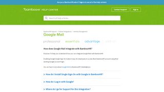 
                            2. Google Mail – BambooHR Support