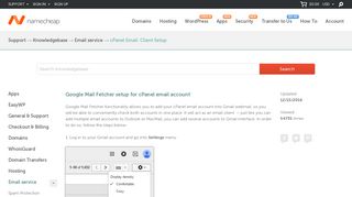 
                            8. Google Mail Fetcher setup for cPanel email account - Email service