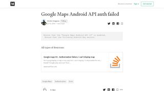 
                            3. Google Maps Android API auth failed – Dmitrii Grigorev – Medium