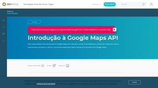 
                            9. Google Maps API: introdução a API do Google Maps - DevMedia