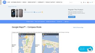 
                            10. Google Maps™ - Compass Mode - Motorola Support - US