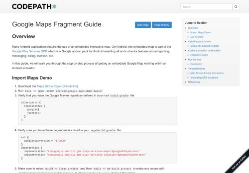 
                            13. Google Maps Fragment Guide | CodePath Android Cliffnotes