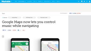 
                            10. Google Maps now lets you control music while navigating - Mashable