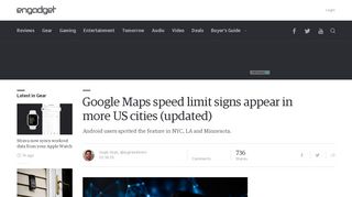 
                            9. Google Maps speed limit signs appear in more US cities (updated)