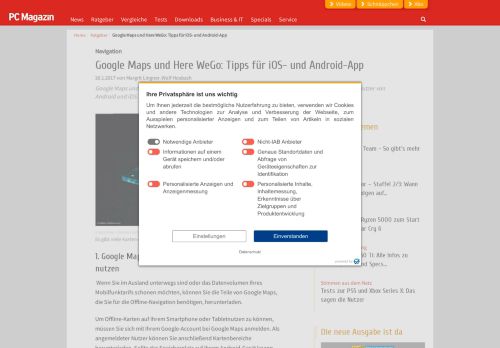 
                            9. Google Maps und Here WeGo: Tipps für iOS- und Android-App - PC ...