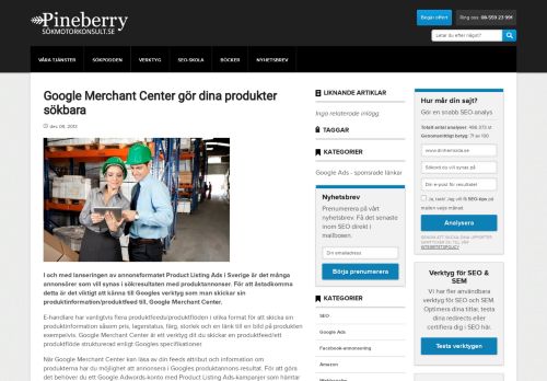 
                            5. Google Merchant Center gör produkter sökbara - Sökmotorkonsult.se