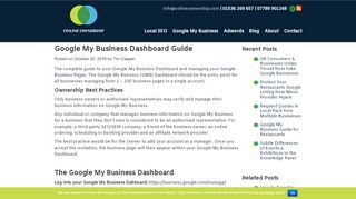 
                            7. Google My Business Dashboard Guide - Online Ownership