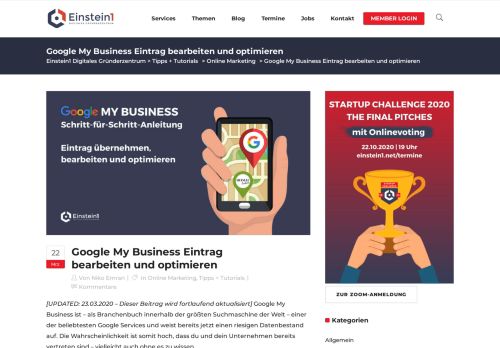 
                            7. Google My Business Eintrag bearbeiten und optimieren | Einstein1