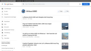 
                            8. Google News - Airbus A380 - Neueste