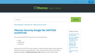 
                            9. Google No CAPTCHA reCAPTCHA – iThemes Help Center